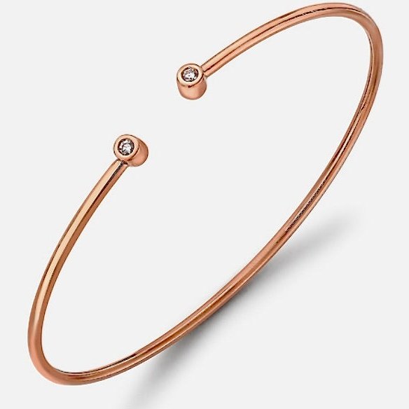 Solid rose sale gold bangle