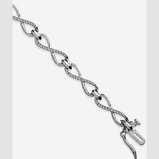 Diamond infinity bracelet white gold store