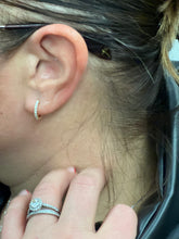 18ct White Gold Diamond Earring Huggies 0.20ct - BARRETT JEWELLERY