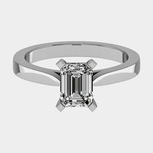 0.30CT- VSI Emerald Cut Diamond Platinum Ring - BARRETT JEWELLERY