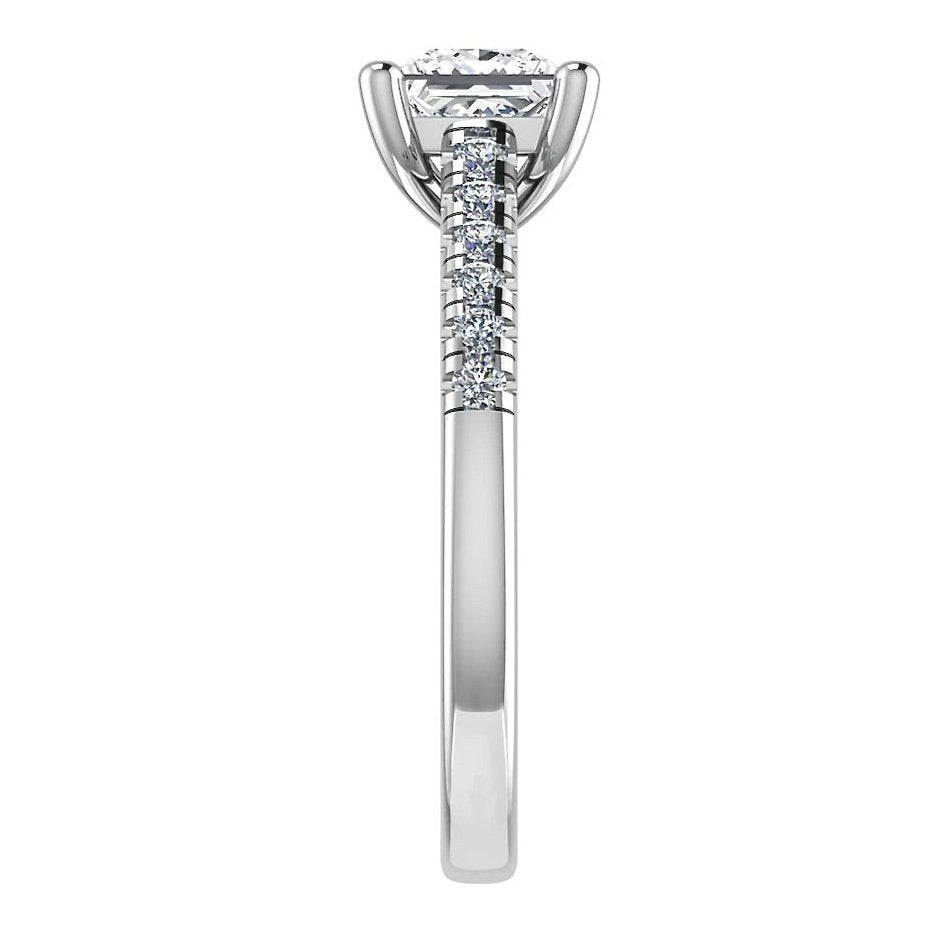 Platinum Diamond Tulip Engagement Ring 1.10ct -BARRETT JEWELLERY