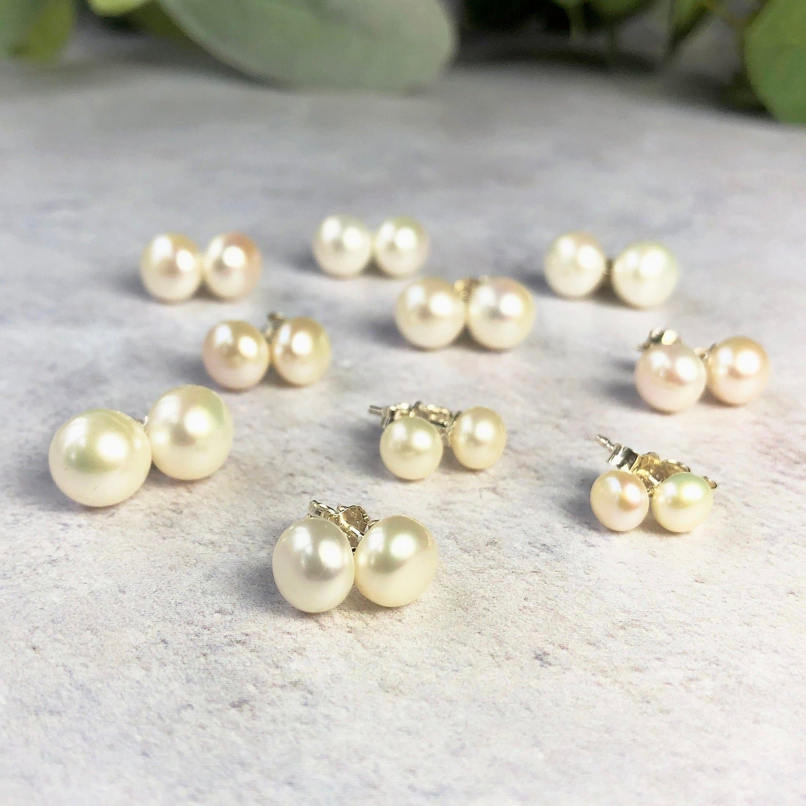 9ct Diamond and Fresh Water Pearl Earrrings - BARRETT JEWELLERY