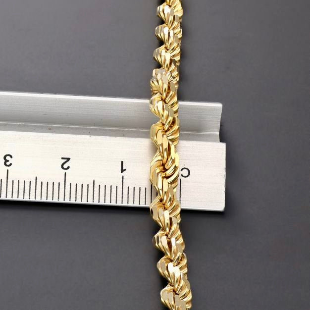 9ct Gold Solid Rope Bracelet 5.0MM - BARRETT JEWELLERY