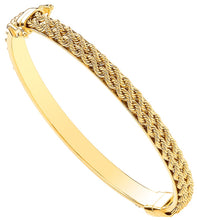 9ct Gold Rope Chain Bangle - BARRETT JEWELLERY