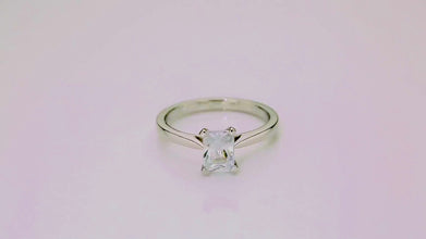 0.30CT- VSI Emerald Cut Diamond Platinum Ring - BARRETT JEWELLERY