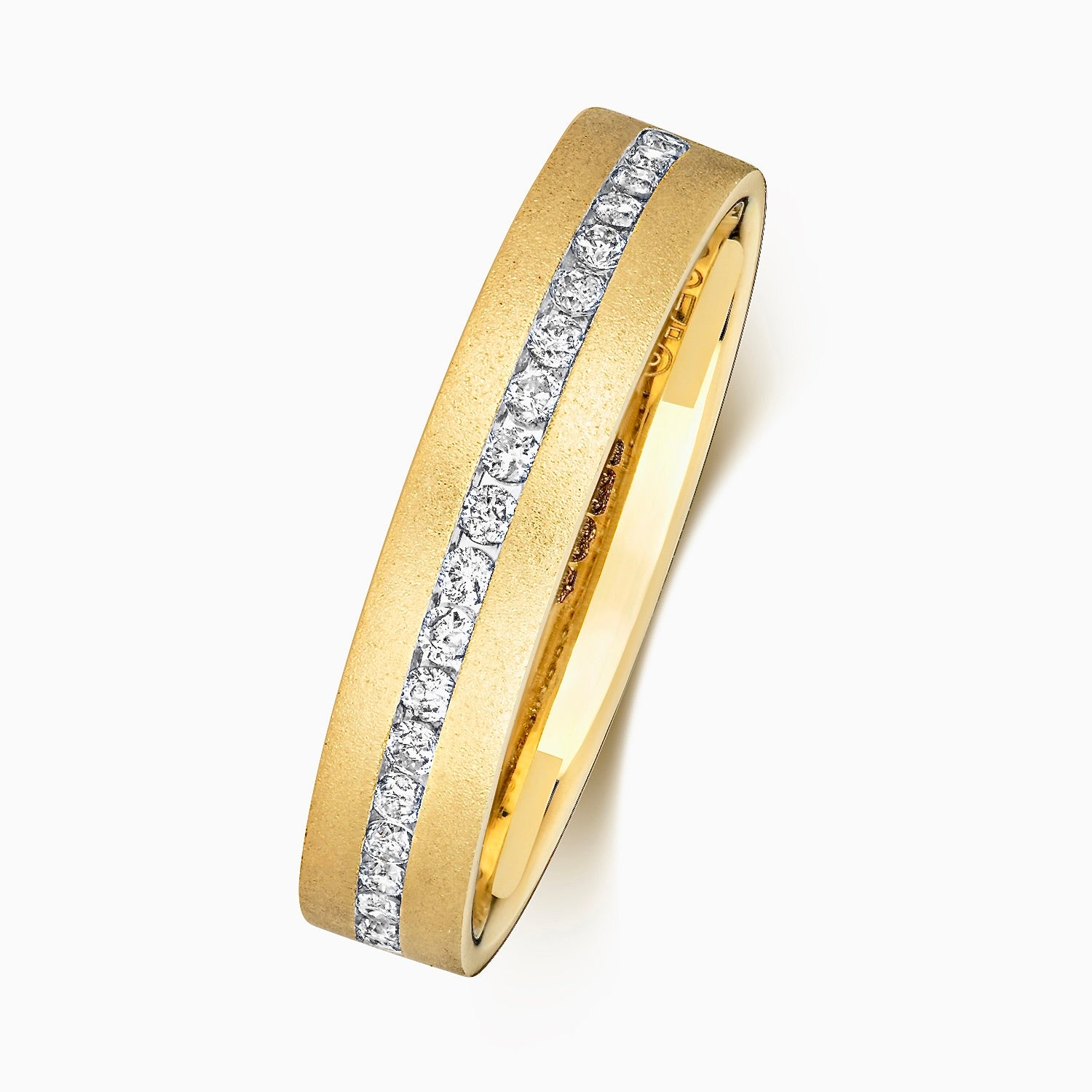 9ct Gold Diamond Half Eternity Wedding Ring 4MM -BARRETT JEWELLERY