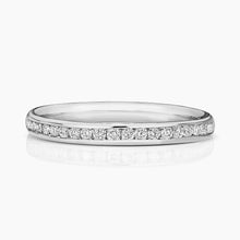 9ct White Gold Diamond Half Eternity Wedding Ring -BARRETT JEWELLERY