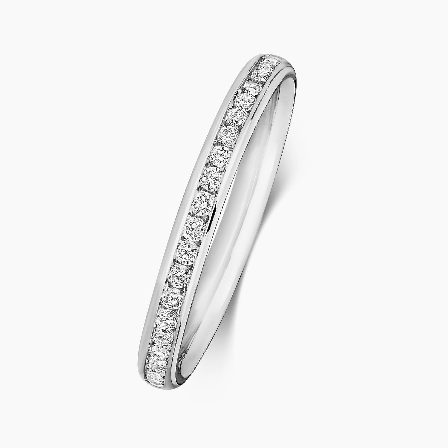 9ct White Gold Diamond Half Eternity Wedding Ring -BARRETT JEWELLERY