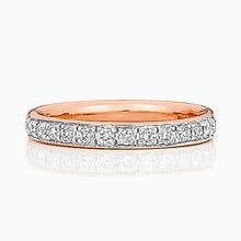 Elegant 9ct Rose Gold Diamond Half Eternity Wedding Ring -BARRETT JEWELLERY