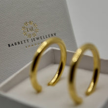 18ct Gold Traditional Hoop Earrings 27mmx27mm- BARRETT JEWELLERY
