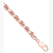 9ct Rose Gold 5.2mm Diamond Cut Rope Chain -BARRETT JEWELLERY