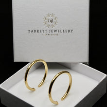 9ct Gold Traditional Hoop Earrings 37mmx37mm- BARRETT JEWELLERY