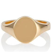 9ct Gold Medium Oval Signet Ring- BARRETT JEWELLERY
