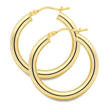 9ct Gold Traditional Hoop Earrings 27mmx27mm- BARRETT JEWELLERY