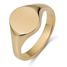 9ct Gold Medium Oval Signet Ring- BARRETT JEWELLERY