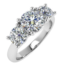 18ct White Gold Diamond Trilogy Ring 0.75ct - A Celebration of Your Love Story BARRETT JEWELLERY