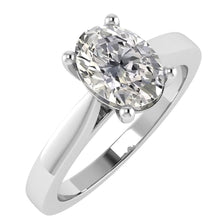 18ct White Gold Oval Diamond Solitaire Ring 0.30ct - BARRETT JEWELLERY