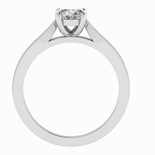 18ct White Gold Oval Diamond Solitaire Ring 0.30ct - BARRETT JEWELLERY