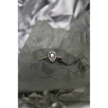 Platinum 950 Diamond Pear Shape & Halo Engagement Ring 0.40ct -BARRETT JEWELLERY