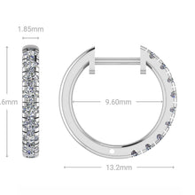 18ct White Gold Diamond Earring Huggies 0.40ct - BARRETT JEWELLERY