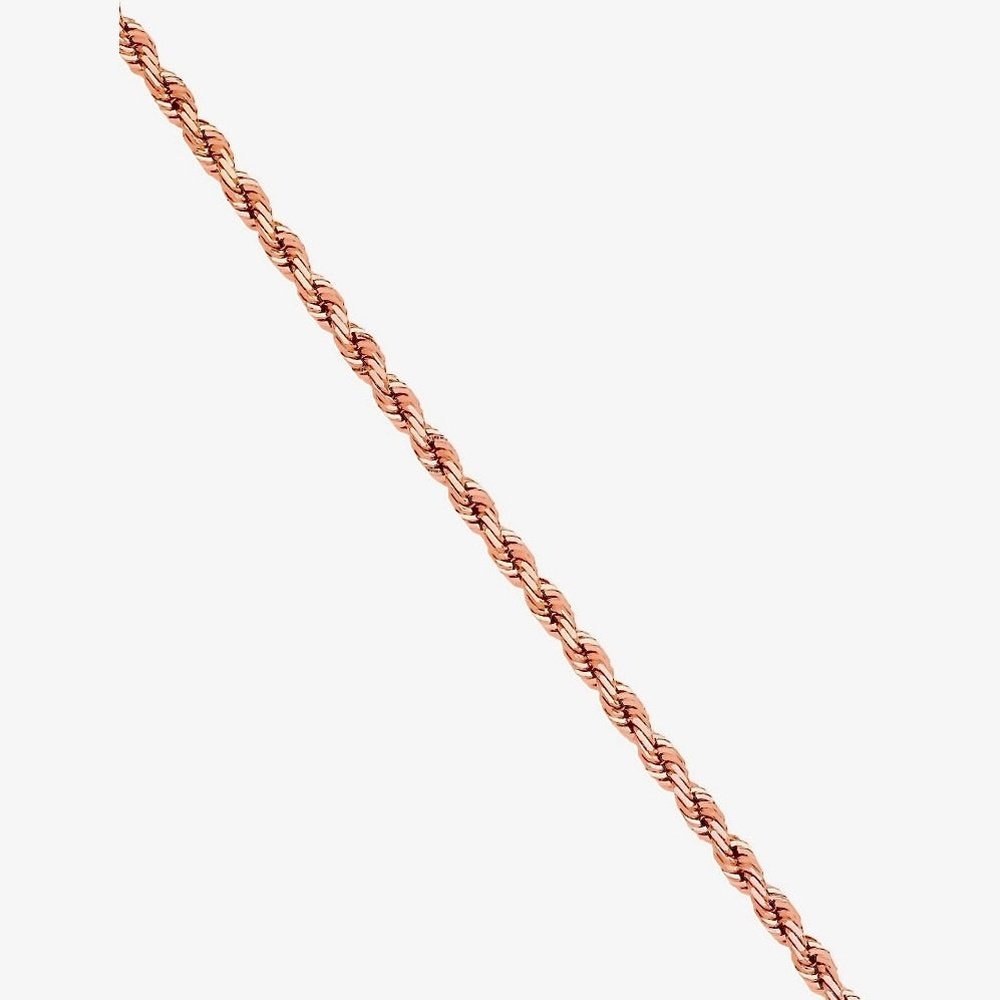 9ct Rose Gold 5.2mm Diamond Cut Rope Chain -BARRETT JEWELLERY