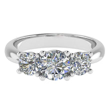 18ct White Gold Diamond Trilogy Ring 0.75ct - A Celebration of Your Love Story BARRETT JEWELLERY