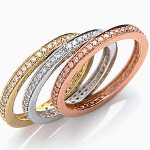18ct Rose Gold, Yellow Gold ,White Gold Diamond Full Eternity Ring Set 0.80ct - BARRETT JEWELLERY
