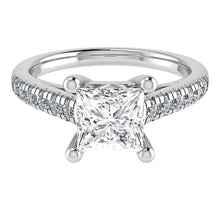 18ct White Gold Princess Cut Diamond Solitaire Ring 0.35ct-BARRETT JEWELLERY
