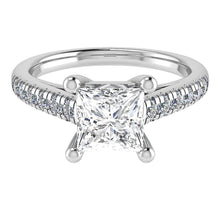 Platinum 950 Princess Cut Diamond Solitaire Ring 0.35ct-BARRETT JEWELLERY