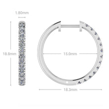 18ct White Gold Diamond Earring Huggies 0.50ct - BARRETT JEWELLERY