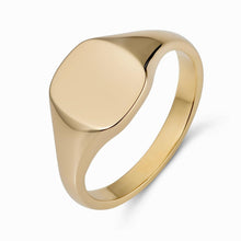 9ct Gold Medium Square Signet Ring- BARRETT JEWELLERY