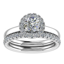 18ct White Gold Brilliant Cut Halo Diamond Ring 0.50ct - BARRETT JEWELLERY