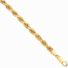 9ct Gold Semi Solid 4.5mm Diamond Cut Rope Chain- BARRETT JEWELLERY