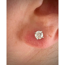 Platinum Claw Set Brilliant Cut Round Diamond Earrings 0.70ct F/VSI -BARRETT JEWELLERY