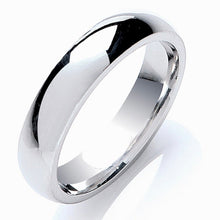 Platinum 950 Traditional Court Shaped Wedding Band 5mm- BARRETT JEWELLERY