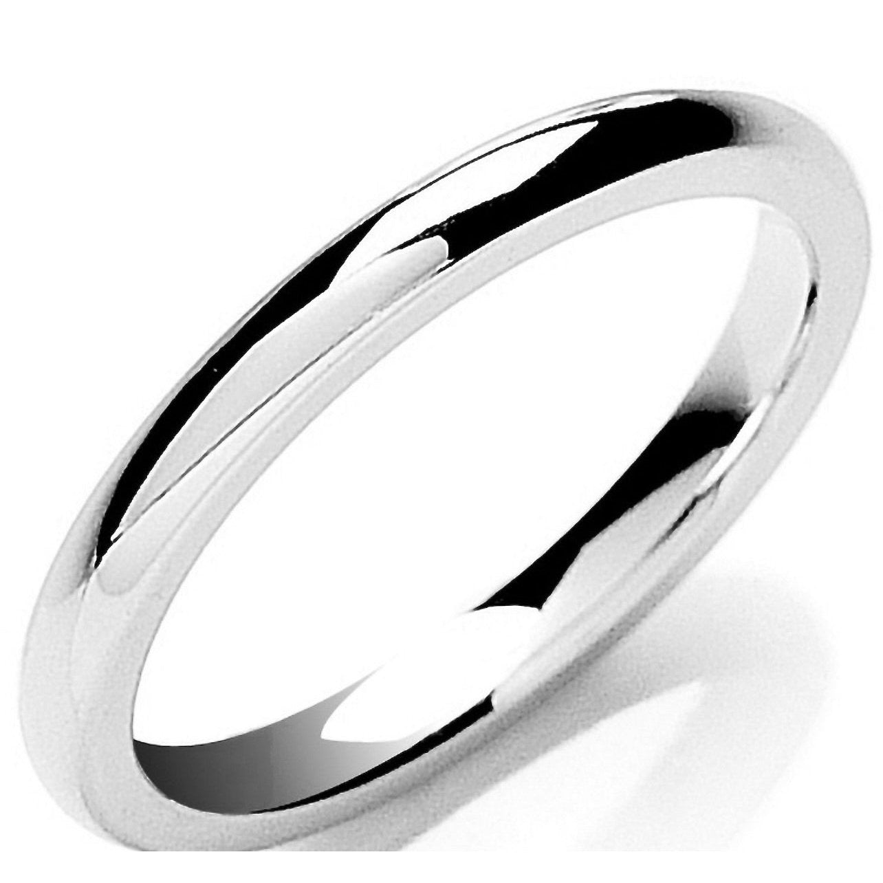 18ct White Gold Traditional Court Shaped Wedding Band 2.5mm - BARRETT JEWELLERY