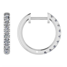 18ct White Gold Diamond Earring Huggies 0.40ct - BARRETT JEWELLERY