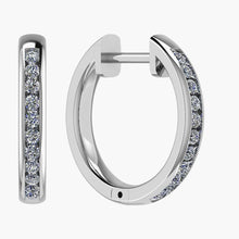 18ct White Gold Diamond Earring Huggies 0.20ct - BARRETT JEWELLERY