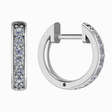18ct White Gold Diamond Earring Huggies 0.26ct - BARRETT JEWELLERY