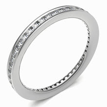 18ct White Gold Princess Cut Diamond Half Eternity Ring 0.35ct - BARRETT JEWELLERY