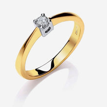 9ct Gold Solitare Diamond Ring 0.10ct-BARRETT JEWELLERY