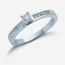 9ct White Gold Diamond Engagement Ring 0.30ct-BARRETT JEWELLERY