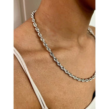 9ct Solid White Gold 5.2mm Diamond Cut Rope Chain -BARRETT JEWELLERY