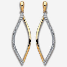 9ct Gold Diamond Drop Earrings 0.15ct -BARRETT JEWELLERY
