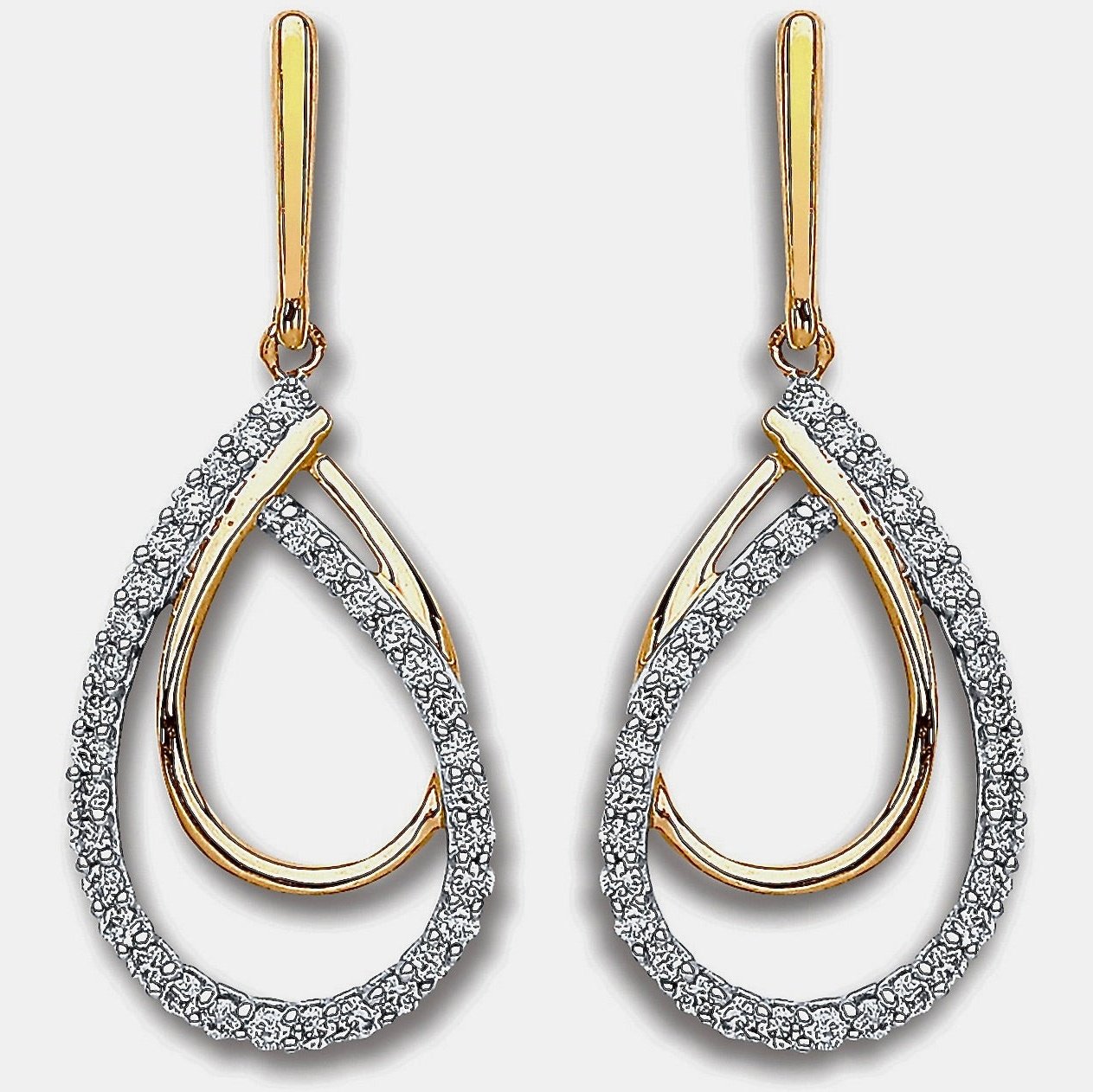 9ct Gold Diamond Drop Earring 0.20ct - BARRETT JEWELLERY