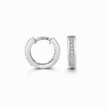 9ct White Gold Diamond Huggies 0.10ct - BARRETT JEWELLERY