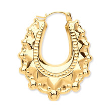 9ct Gold Womens Medium 30mm Creole Earring-BARRETT JEWELLERY